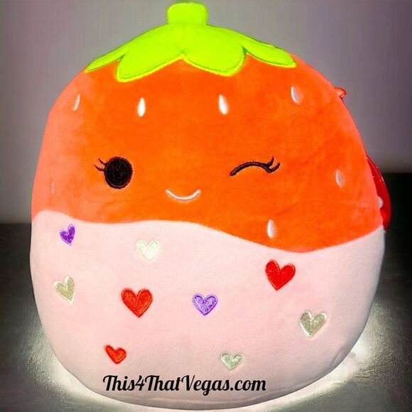 Squishmallow SCARLET strawberry Pink Chocolate Valentine 2024 FIRST TO MARKET - Picture 1 of 3